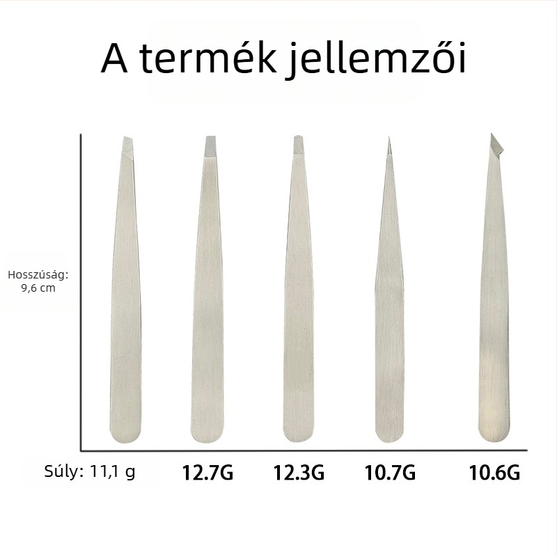 Wolverine szemöldökcsipesz – 430 rozsdamentes acél, precíz szemöldök formázás