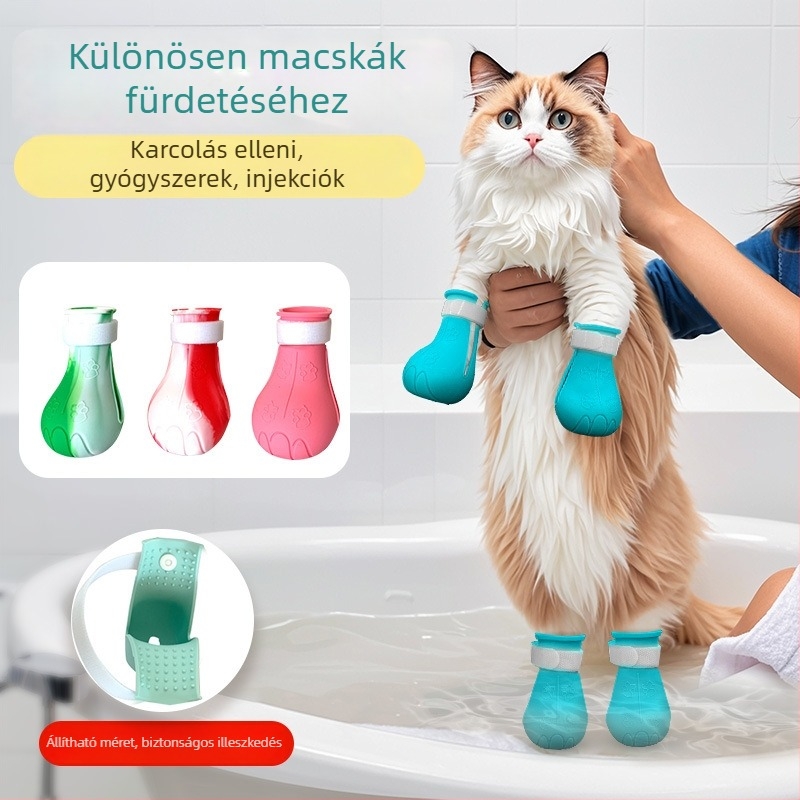 Szilikon macska lábvédők – többfunkciós anti-karcolás védők macskáknak, márka Bess