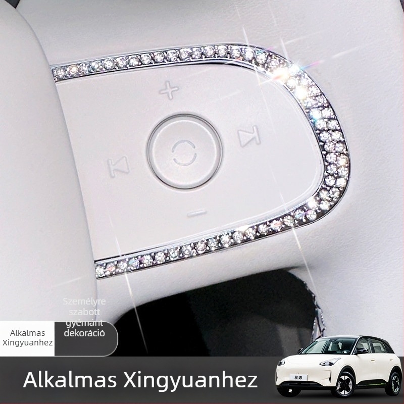 Geely Star Wish Rhinestone Alloy Gear Shift Interior Sticker — Krómfém, Magna Márka, 26. gen Geely Star Wish Modell