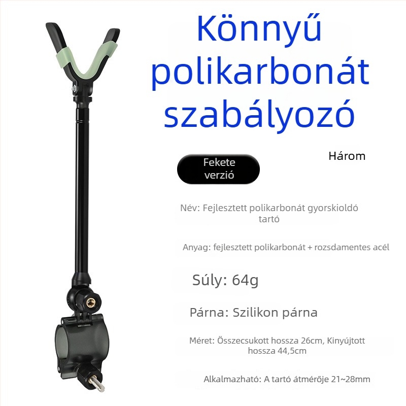 Horgászbot tartó – univerzális, alumíniumötvözet, hátsó szerelés