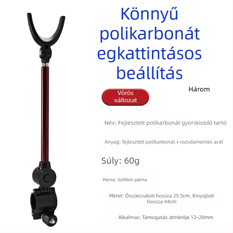Horgászbot tartó – univerzális, alumíniumötvözet, hátsó szerelés