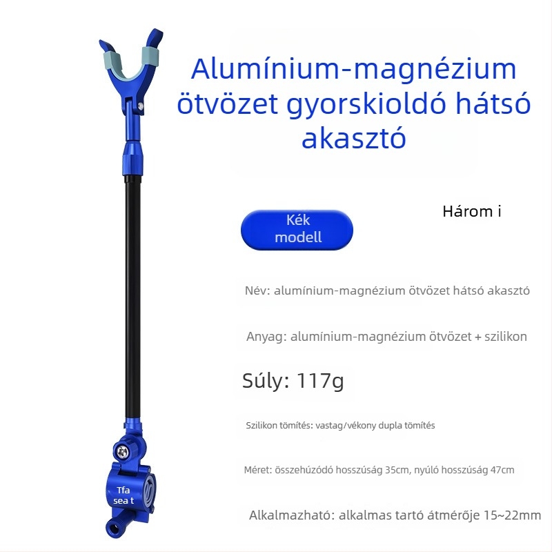 Horgászbot tartó – univerzális, alumíniumötvözet, hátsó szerelés