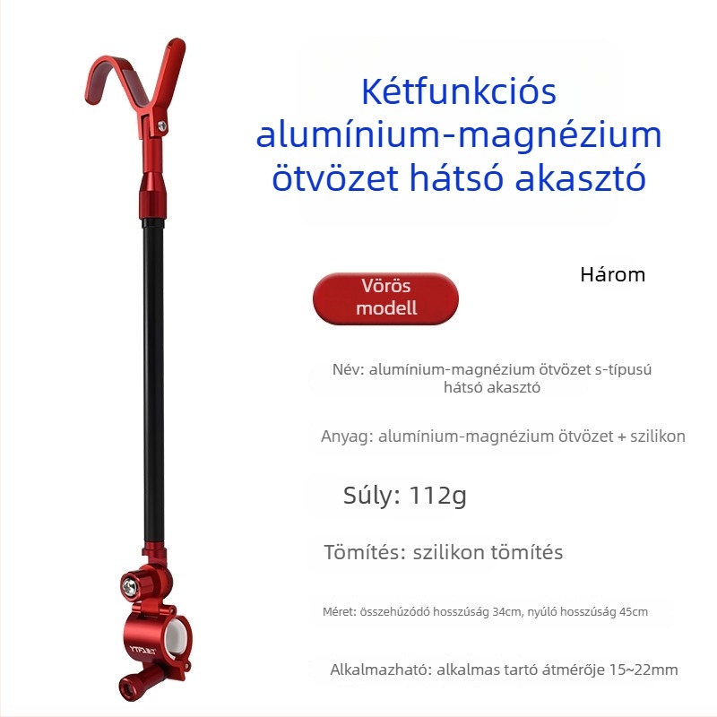 Horgászbot tartó – univerzális, alumíniumötvözet, hátsó szerelés