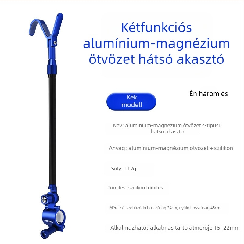 Horgászbot tartó – univerzális, alumíniumötvözet, hátsó szerelés