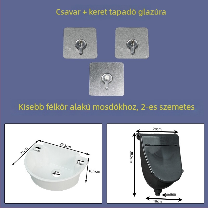 Ragasztócsatt dupla urnához – Akril, Ragasztó zár, Márka: Double Urn, Sima falra történő szerelés, Modern stílus