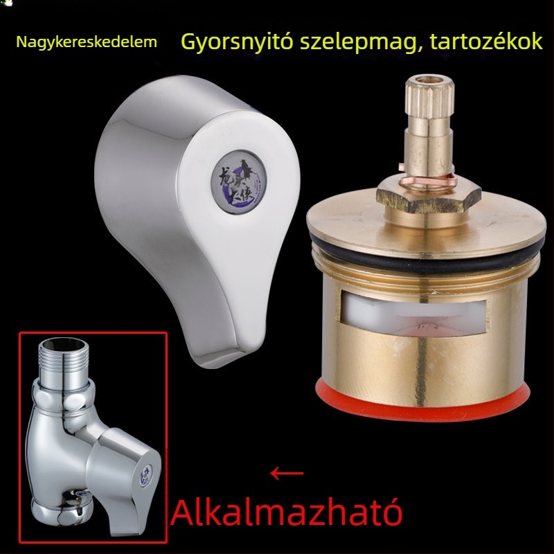 Kerámia-cuprum öblítő szelep, gyorsnyitású, kézi kapcsolóval és tekerővel