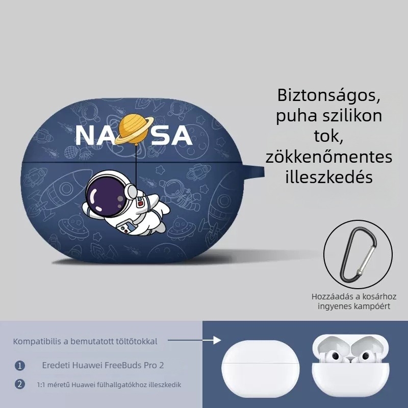 Huawei FreeBuds 5i/6i és FreeBuds Pro 4 Ultimate Edition denim klipszes védőtok
