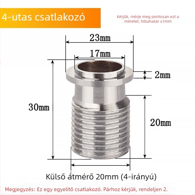 Zuhanycsatlakozó, teljes rézből készült hatszögletű anyacsavar, háromutas keverő, fürdőszobai kiegészítő, CE tanúsítvány, Unique márka
