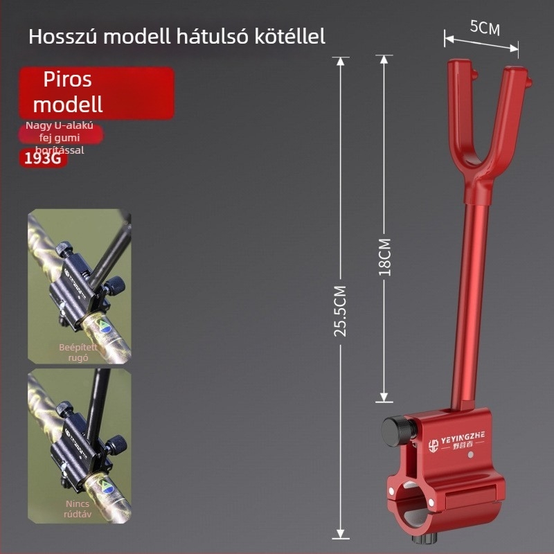 Camper univerzális horgászbot tartó — önzáró, gyors kioldás, csúszásmentes, alumíniumötvözet