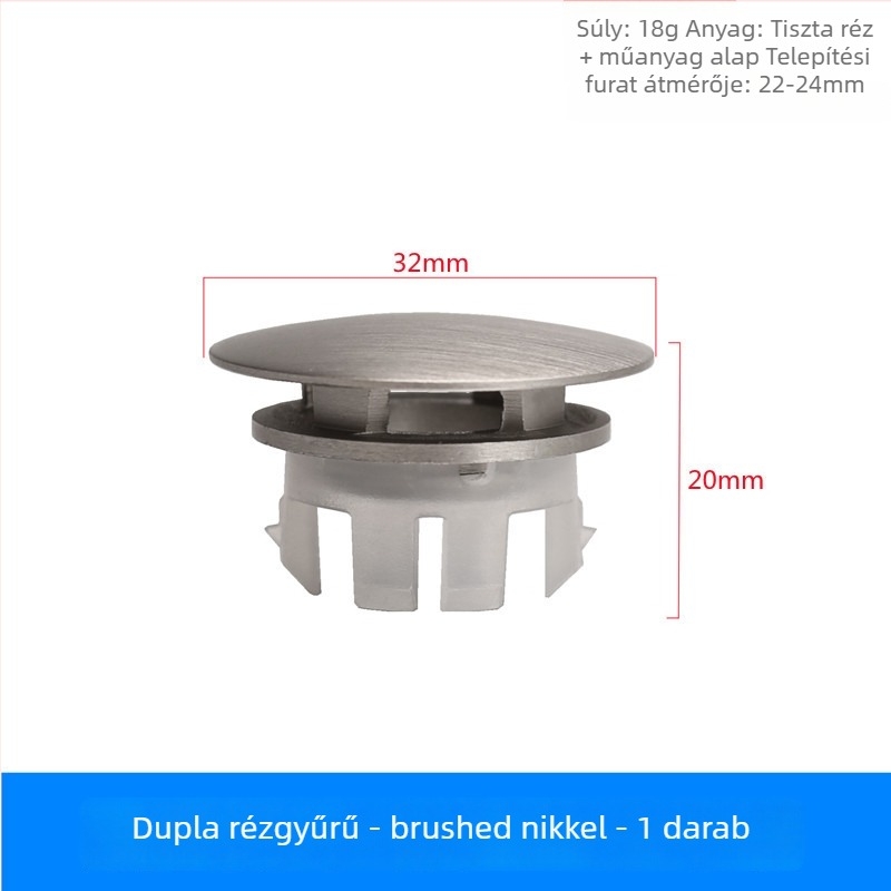 Túlfolyó dekoratív fedél mosdókagylóhoz, sárgaréz, modern minimalista stílus, márka Xiongpin (Anyag: sárgaréz; Stílus: modern minimál; Kategória: túlfolyó dekoratív fedél)