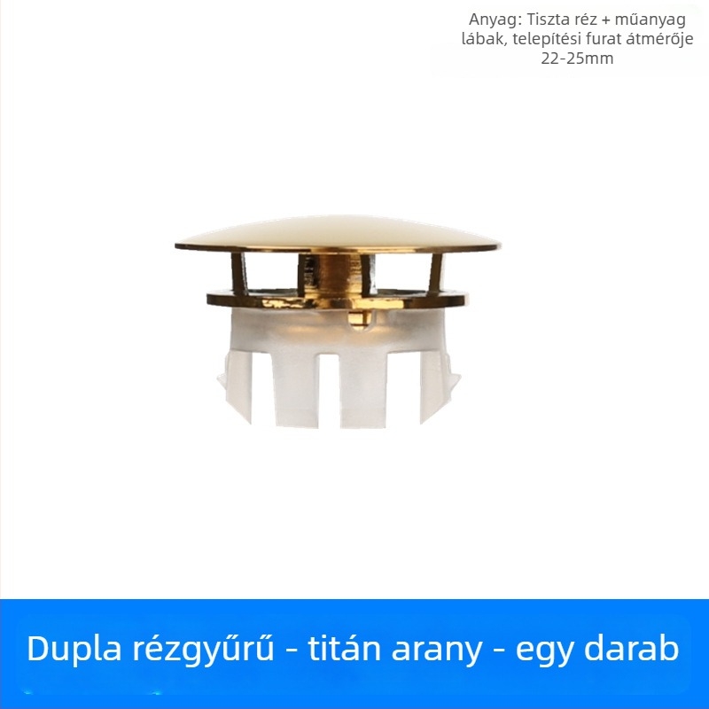 Túlfolyó dekoratív fedél mosdókagylóhoz, sárgaréz, modern minimalista stílus, márka Xiongpin (Anyag: sárgaréz; Stílus: modern minimál; Kategória: túlfolyó dekoratív fedél)