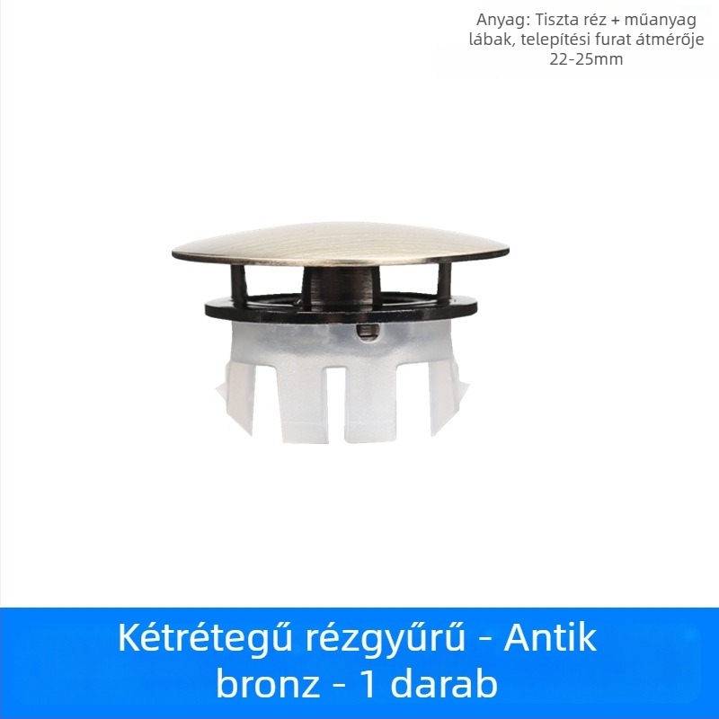 Túlfolyó dekoratív fedél mosdókagylóhoz, sárgaréz, modern minimalista stílus, márka Xiongpin (Anyag: sárgaréz; Stílus: modern minimál; Kategória: túlfolyó dekoratív fedél)