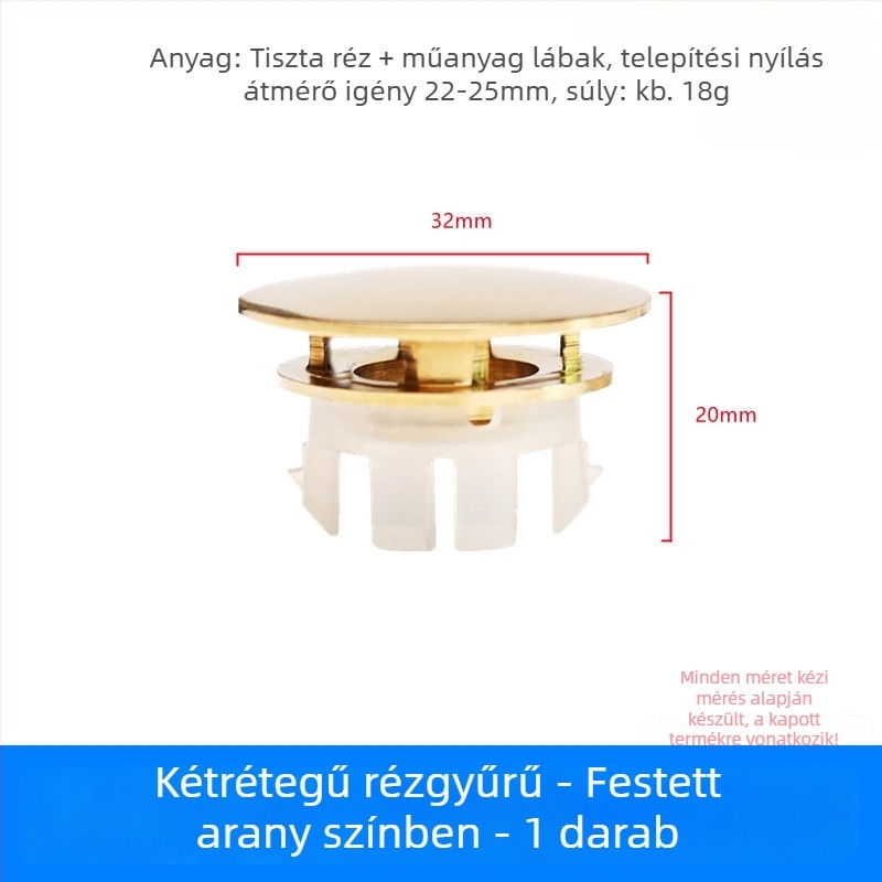 Túlfolyó dekoratív fedél mosdókagylóhoz, sárgaréz, modern minimalista stílus, márka Xiongpin (Anyag: sárgaréz; Stílus: modern minimál; Kategória: túlfolyó dekoratív fedél)