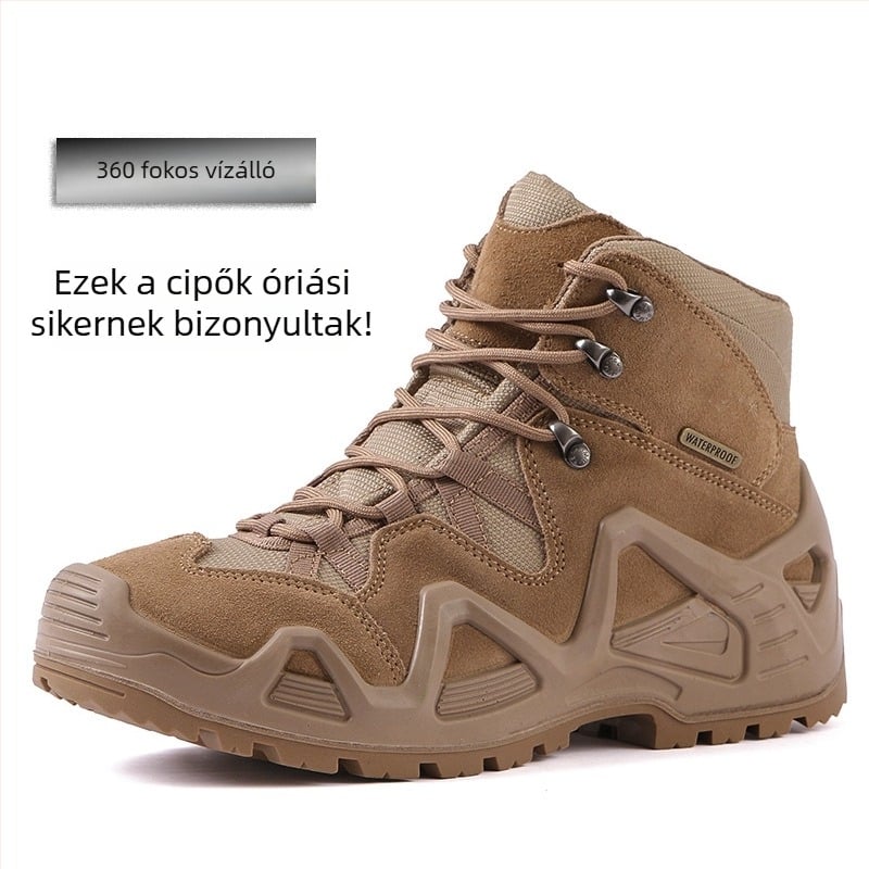 Uniszex vízálló magas túrabakancsok — EVA talp, felső rész Super Fiber, belső hálós bélés, talpbetét műbőr