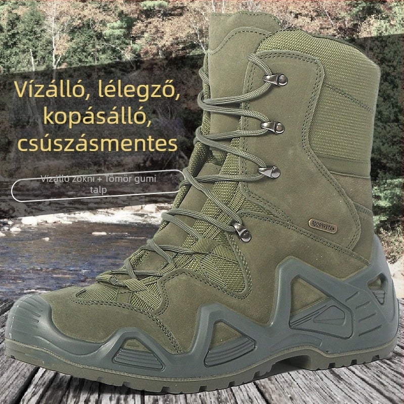 Uniszex vízálló magas túrabakancsok — EVA talp, felső rész Super Fiber, belső hálós bélés, talpbetét műbőr