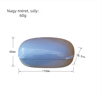 Utazási szappantartó doboz, hordozható, vízálló fedéllel, PP anyagból, nyomtatott logóval, 100 darabos csomag