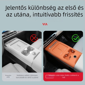 Középkonzolhoz szilikon párna pohártartóval — autó belső védőmatrac (statikus ragasztóval történő telepítés, logó nyomtatás lehetséges)