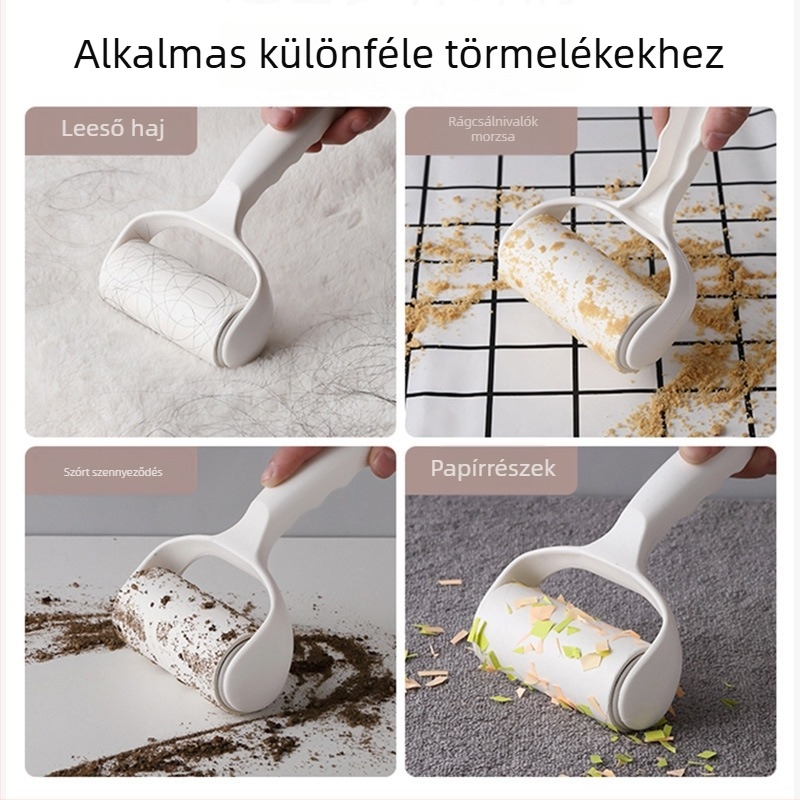 Műanyagból készült tapadó lint-roller, szakadásra tervezett papírokkal a szőr eltávolítására, modern minimalista dizájn, 2023-ban megjelent.