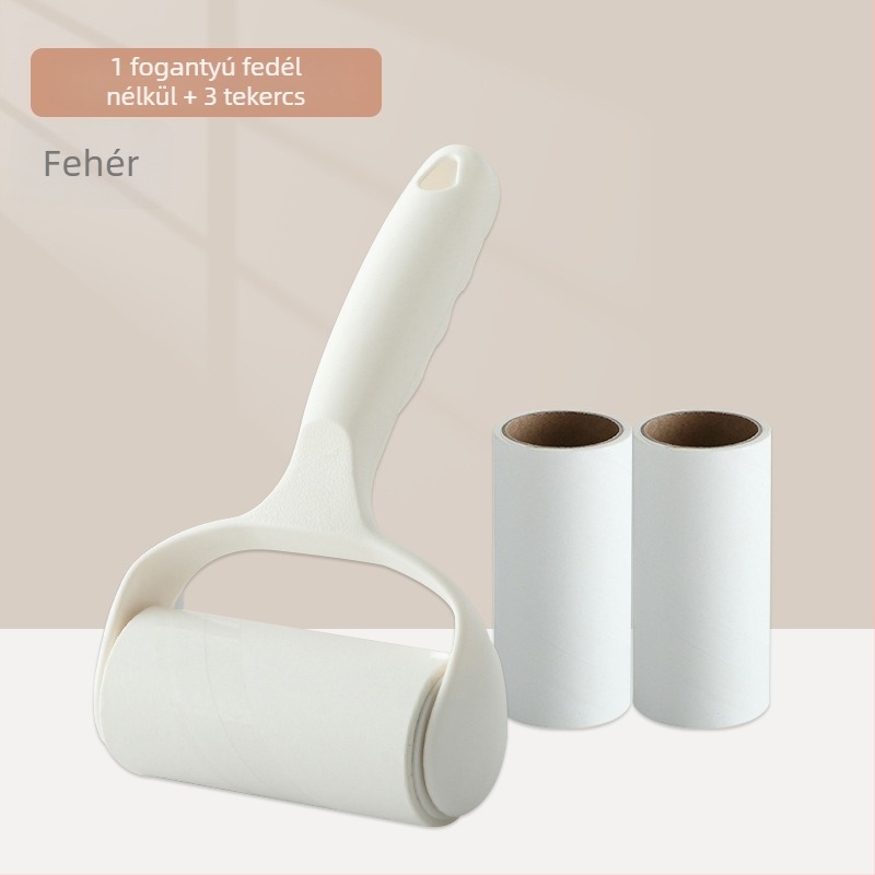Műanyagból készült tapadó lint-roller, szakadásra tervezett papírokkal a szőr eltávolítására, modern minimalista dizájn, 2023-ban megjelent.