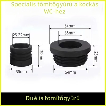 Gumi tömítőgyűrű kockamosdó WC-hez – kiegészítő a mosó szelepe kompatibilitásával, dek lecsőhöz, telepítéshez