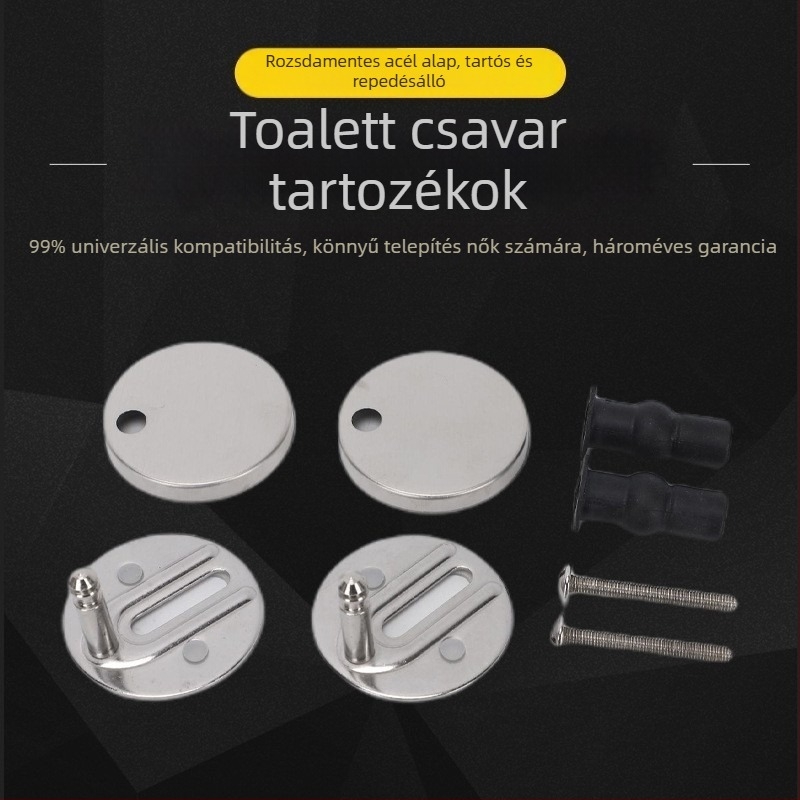 WC fedél rögzítő csavar gyűrű, rozsdamentes acélból, elektromos hegesztés, kézi szerelés, modern és egyszerű stílus