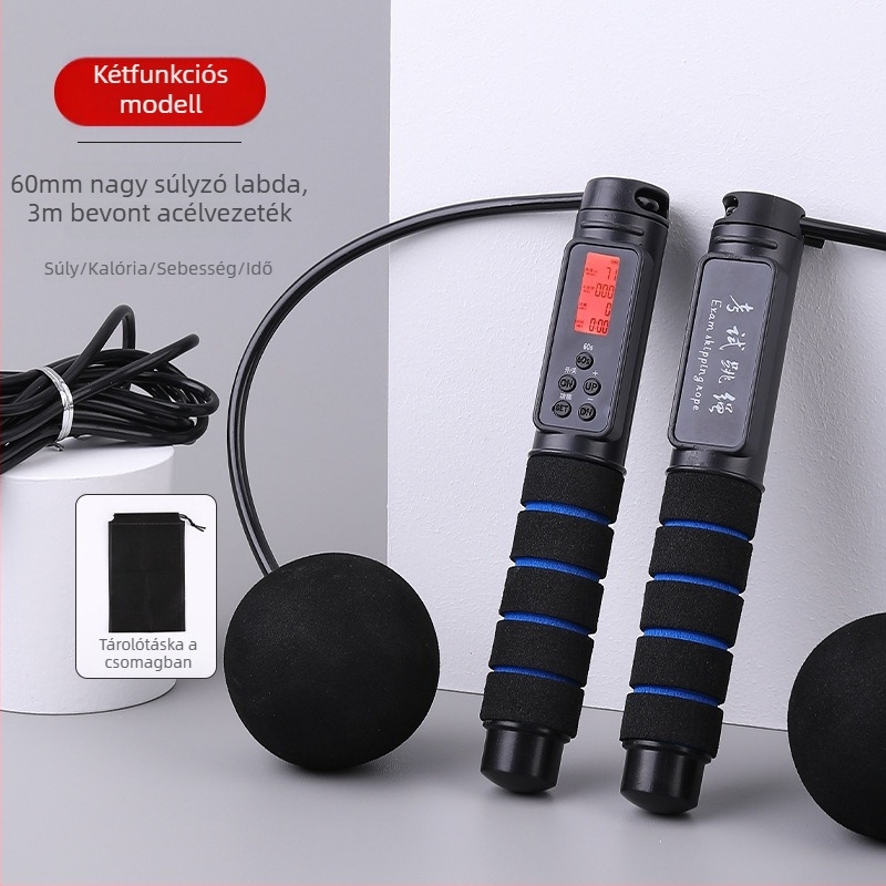 Elektronikus számoló nélküli ugrókötél, PVC + acél vezeték, 2.8, Benefit