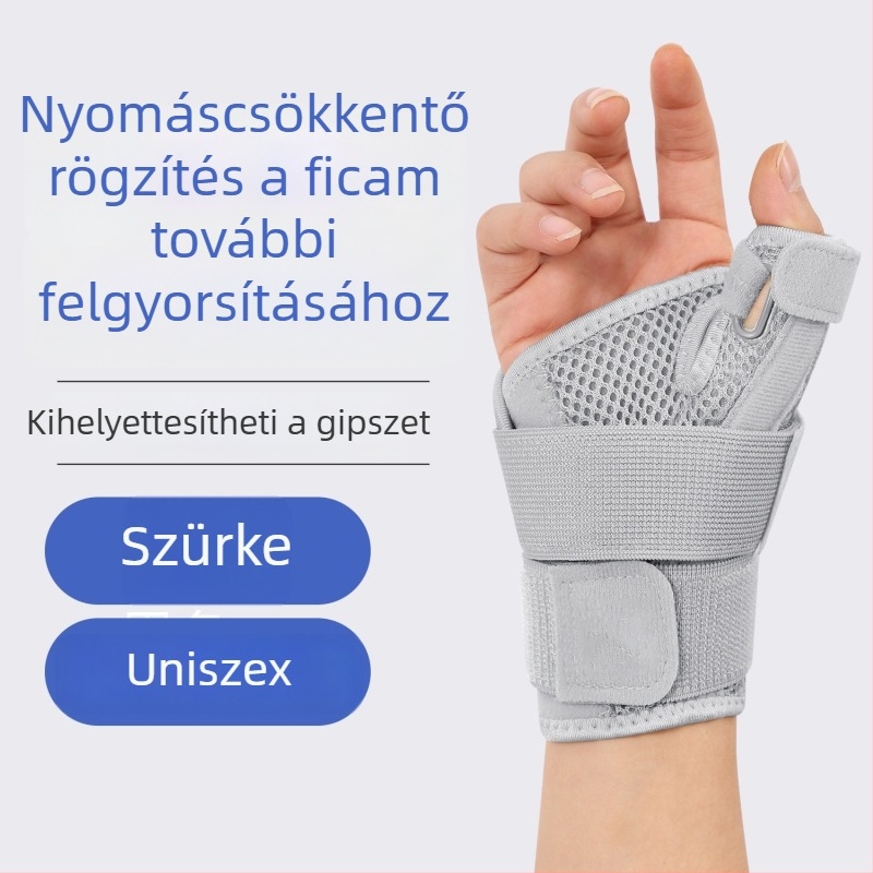 Sportos csukló- és ujjvédő készlet légáteresztő poliészter anyaggal, csukló stabilizáció, ujjtartó védelem, kompressziós rögzítés