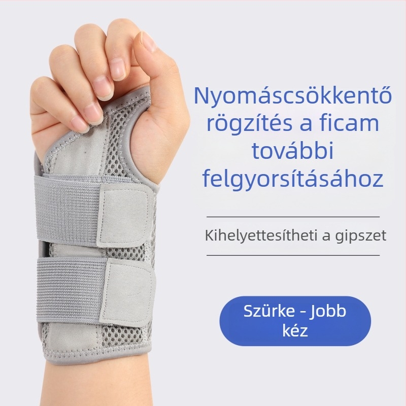 Sportos csukló- és ujjvédő készlet légáteresztő poliészter anyaggal, csukló stabilizáció, ujjtartó védelem, kompressziós rögzítés