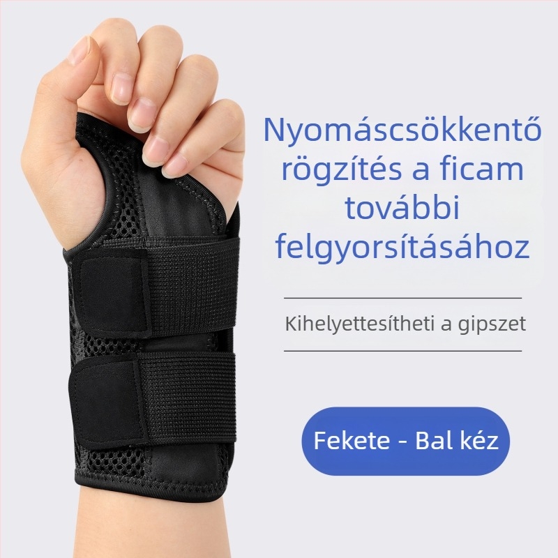 Sportos csukló- és ujjvédő készlet légáteresztő poliészter anyaggal, csukló stabilizáció, ujjtartó védelem, kompressziós rögzítés