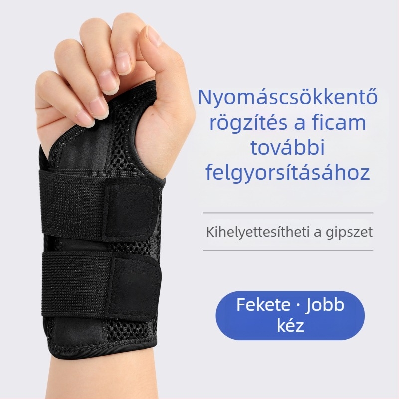 Sportos csukló- és ujjvédő készlet légáteresztő poliészter anyaggal, csukló stabilizáció, ujjtartó védelem, kompressziós rögzítés