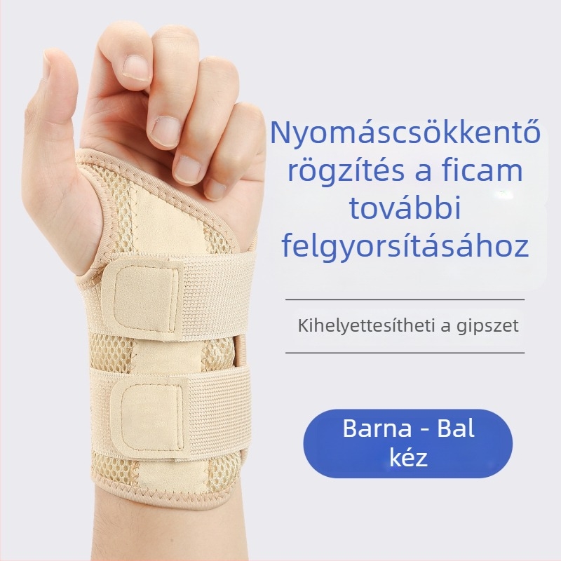 Sportos csukló- és ujjvédő készlet légáteresztő poliészter anyaggal, csukló stabilizáció, ujjtartó védelem, kompressziós rögzítés