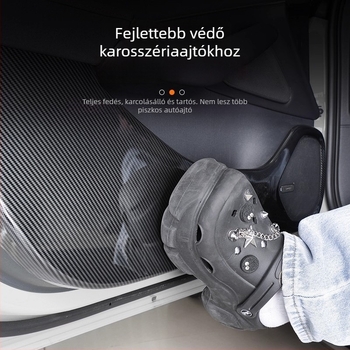 Fuhe ABS dekoratív autó oldalsó panel matrica, szénszálas minta, ragasztóval rögzíthető belső védelem, Xiaomi SU7/YU7 kompatibilis