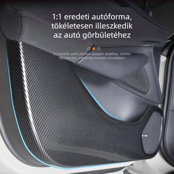 Fuhe ABS dekoratív autó oldalsó panel matrica, szénszálas minta, ragasztóval rögzíthető belső védelem, Xiaomi SU7/YU7 kompatibilis