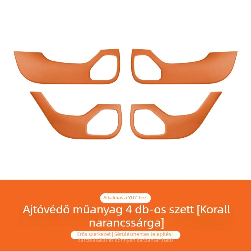 Fuhe ABS dekoratív autó oldalsó panel matrica, szénszálas minta, ragasztóval rögzíthető belső védelem, Xiaomi SU7/YU7 kompatibilis