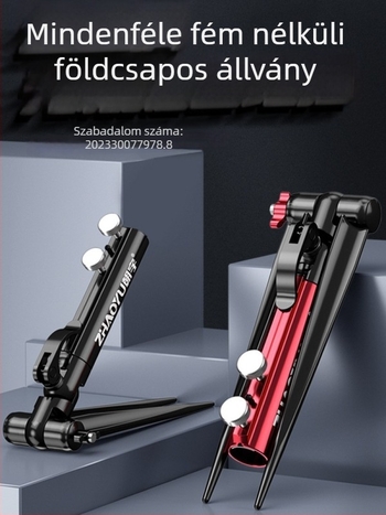 Chaoyu horgászbot tartó talajcsatlakozós csatlakozóval, többirányú forgatás, összecsukható, fém konstrukció, modell Dd64495