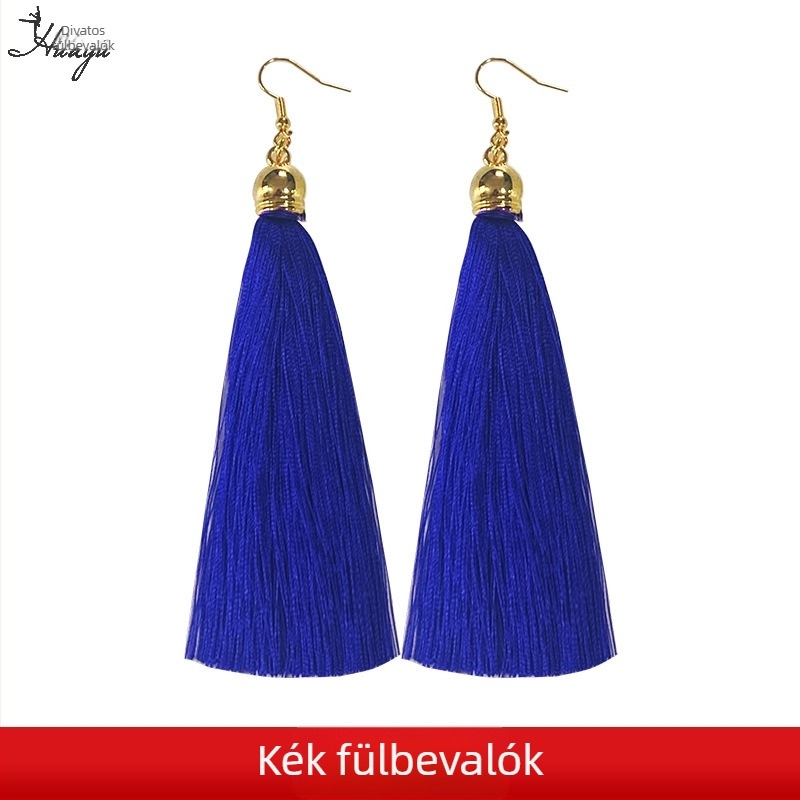 Függő tollas fülbevalók Xiaoxiangfeng stílusban, friss és édes dizájn, nőknek, titanötvözet szárak, sprayfényezés