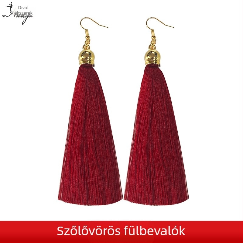 Függő tollas fülbevalók Xiaoxiangfeng stílusban, friss és édes dizájn, nőknek, titanötvözet szárak, sprayfényezés