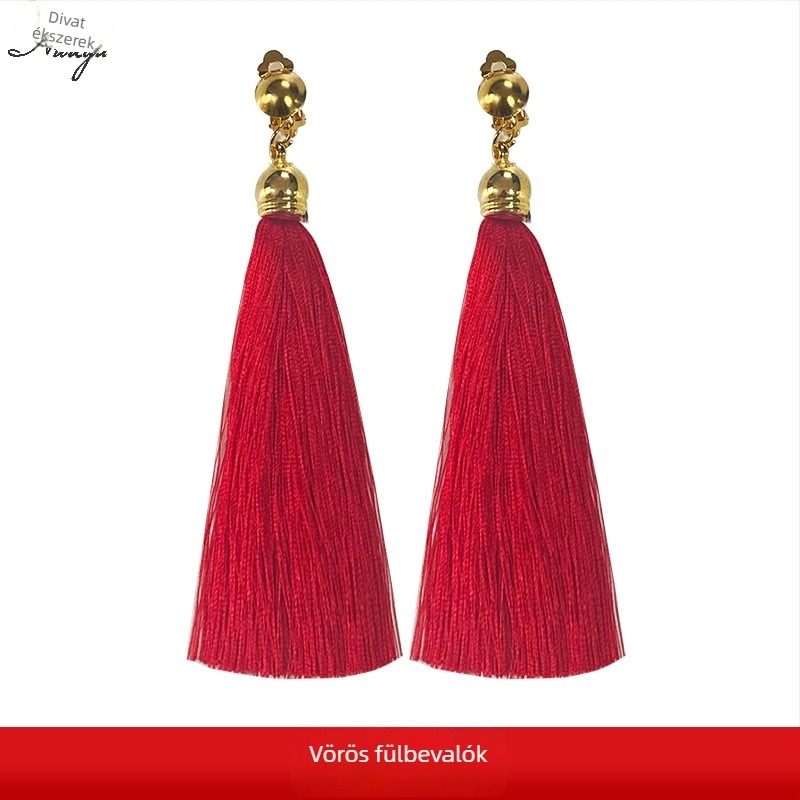 Függő tollas fülbevalók Xiaoxiangfeng stílusban, friss és édes dizájn, nőknek, titanötvözet szárak, sprayfényezés