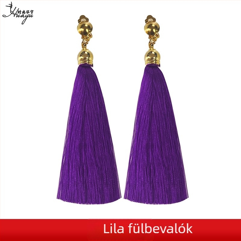 Függő tollas fülbevalók Xiaoxiangfeng stílusban, friss és édes dizájn, nőknek, titanötvözet szárak, sprayfényezés