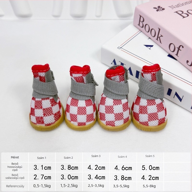 Kutyacipő: csúszásmentes, kopásálló, dekoratív ( gumi; INS stílus )