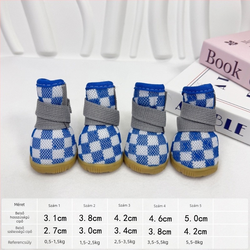 Kutyacipő: csúszásmentes, kopásálló, dekoratív ( gumi; INS stílus )