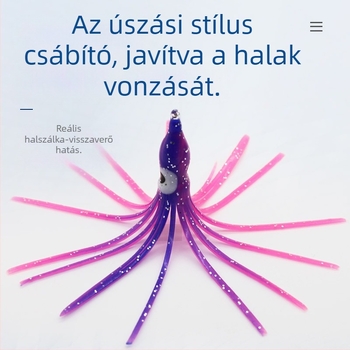 100 darab fénylő, több színű puha csali polipra, tintahalra és szeppire a tengeri horgászathoz