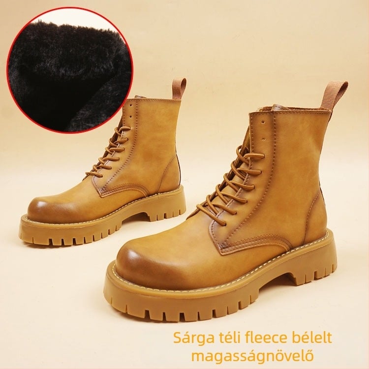 Martin csizmák középmagasak, szellőző mesh felső rész, gumírozott talp, 3–5 cm kúpos sarok