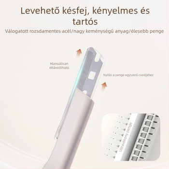 Cinkötvözetből készült szemöldök-trimmer uniszex, magas minőségű biztonságos precíziós borotva, cserélhető pengékkel