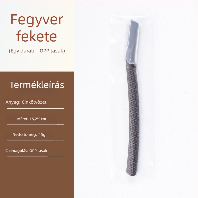Cinkötvözetből készült szemöldök-trimmer uniszex, magas minőségű biztonságos precíziós borotva, cserélhető pengékkel