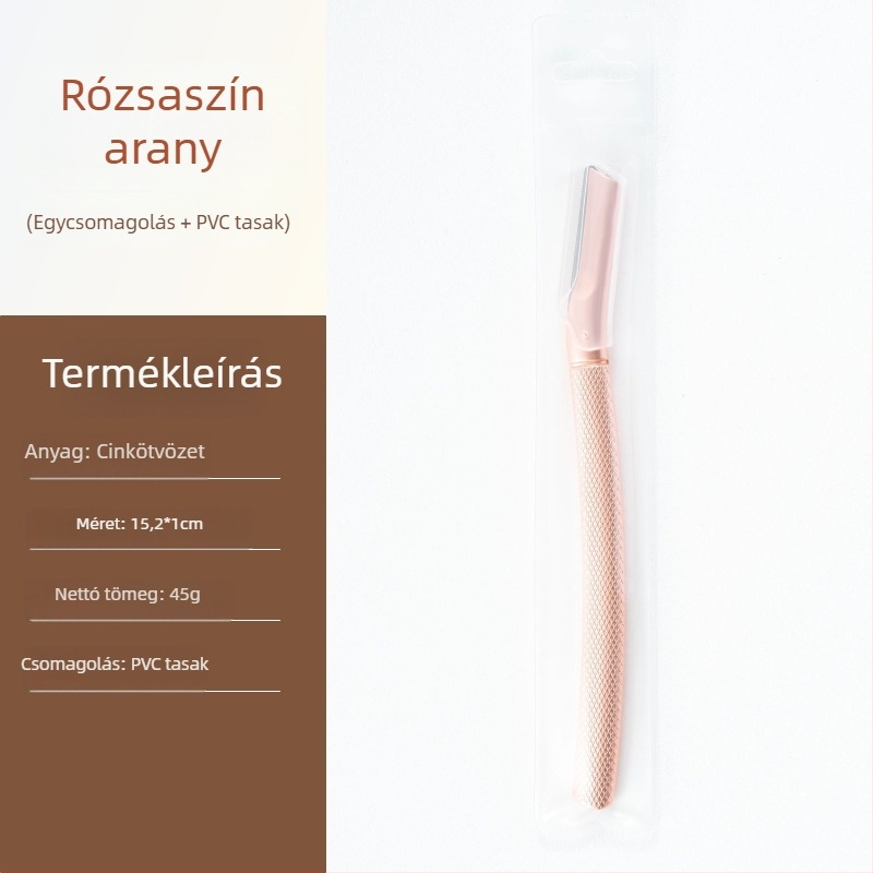 Cinkötvözetből készült szemöldök-trimmer uniszex, magas minőségű biztonságos precíziós borotva, cserélhető pengékkel