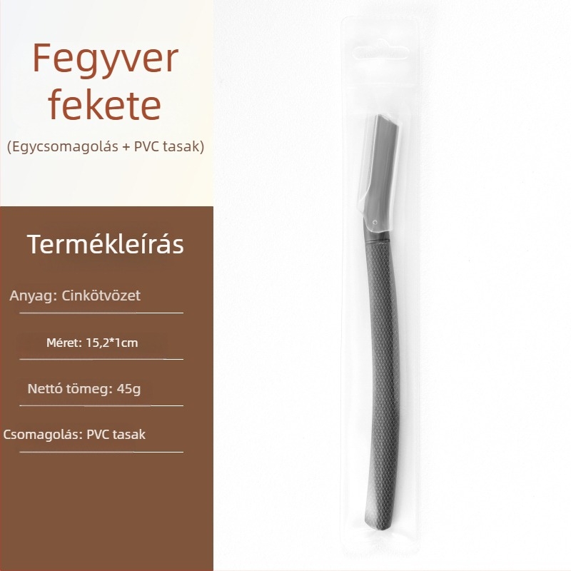 Cinkötvözetből készült szemöldök-trimmer uniszex, magas minőségű biztonságos precíziós borotva, cserélhető pengékkel