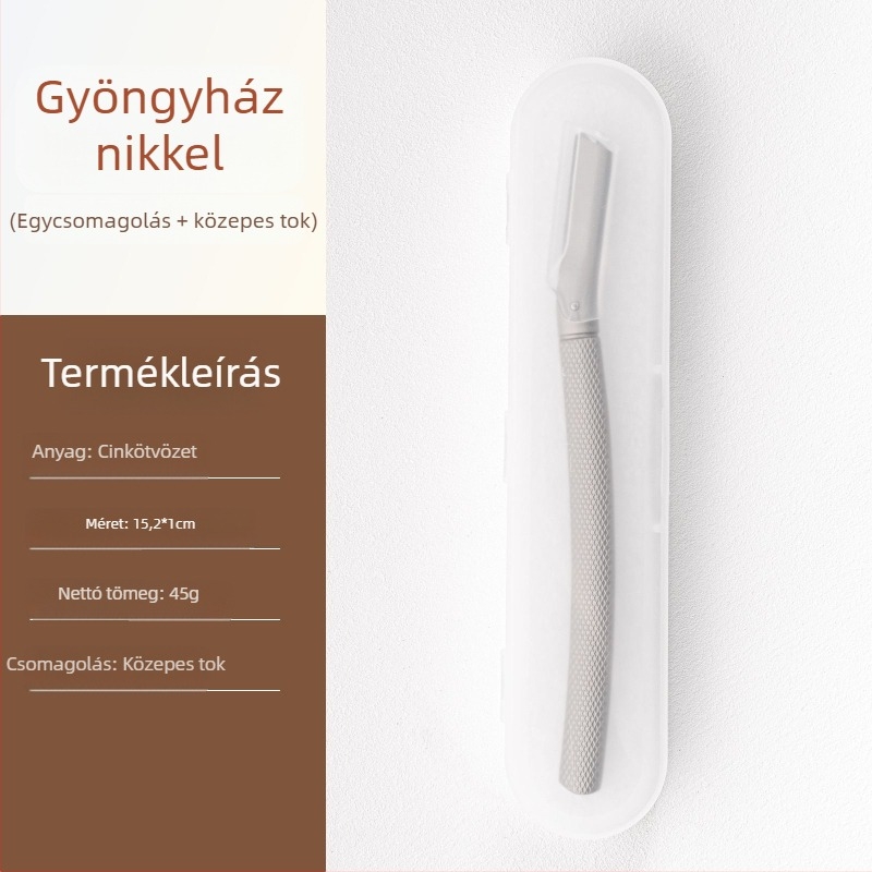 Cinkötvözetből készült szemöldök-trimmer uniszex, magas minőségű biztonságos precíziós borotva, cserélhető pengékkel