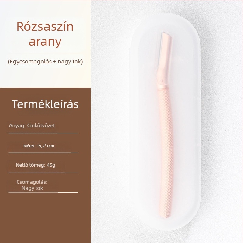 Cinkötvözetből készült szemöldök-trimmer uniszex, magas minőségű biztonságos precíziós borotva, cserélhető pengékkel