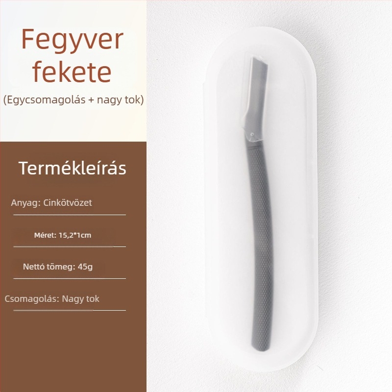 Cinkötvözetből készült szemöldök-trimmer uniszex, magas minőségű biztonságos precíziós borotva, cserélhető pengékkel